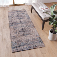 Flash Furniture RC-RG19-016-26-GG Artisan Old English Style Traditional Rug - 2'x6' - Blue Polyester